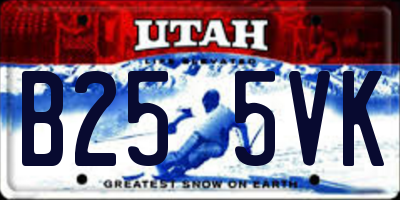 UT license plate B255VK