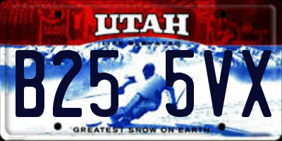 UT license plate B255VX