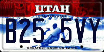 UT license plate B255VY