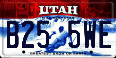 UT license plate B255WE