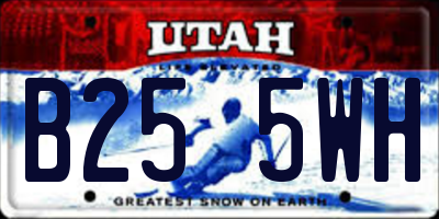 UT license plate B255WH