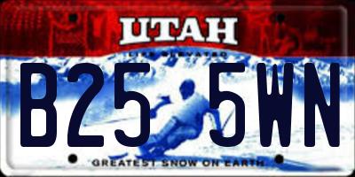 UT license plate B255WN
