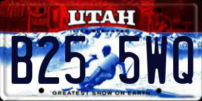 UT license plate B255WQ