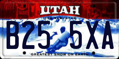 UT license plate B255XA