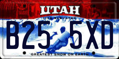 UT license plate B255XD