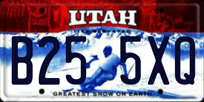 UT license plate B255XQ