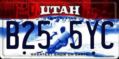 UT license plate B255YC