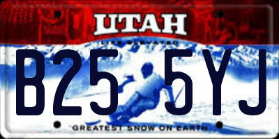 UT license plate B255YJ