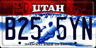 UT license plate B255YN
