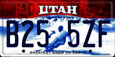 UT license plate B255ZF