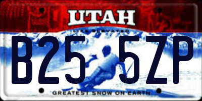 UT license plate B255ZP