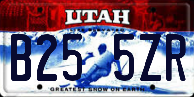 UT license plate B255ZR