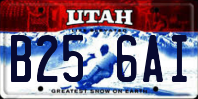 UT license plate B256AI