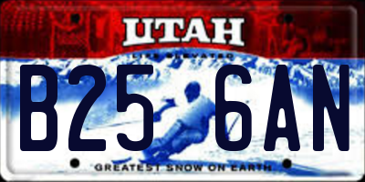 UT license plate B256AN