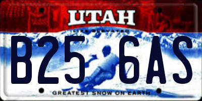 UT license plate B256AS