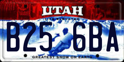 UT license plate B256BA