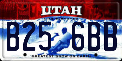 UT license plate B256BB