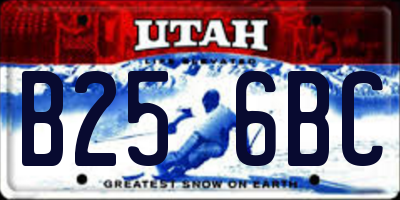 UT license plate B256BC