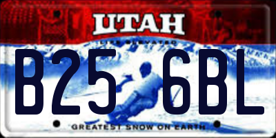 UT license plate B256BL