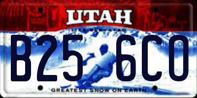 UT license plate B256CO