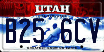 UT license plate B256CV