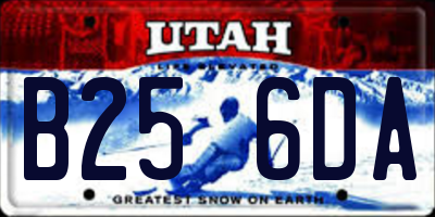 UT license plate B256DA