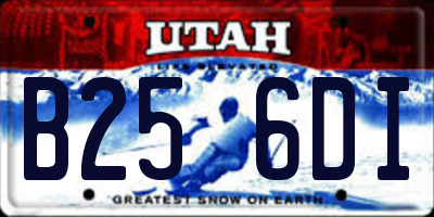 UT license plate B256DI