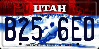 UT license plate B256ED