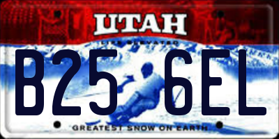 UT license plate B256EL