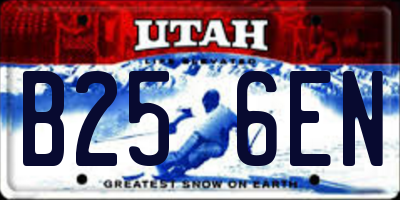 UT license plate B256EN