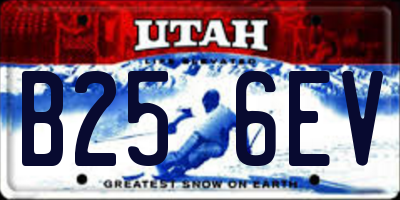 UT license plate B256EV