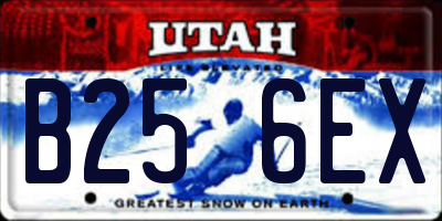 UT license plate B256EX