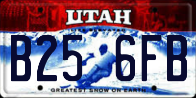UT license plate B256FB