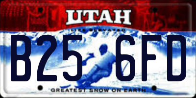 UT license plate B256FD