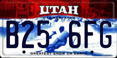UT license plate B256FG