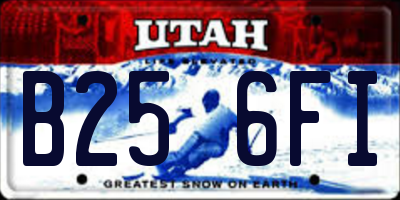 UT license plate B256FI