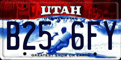 UT license plate B256FY