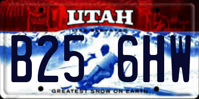 UT license plate B256HW