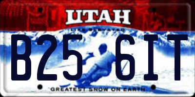 UT license plate B256IT