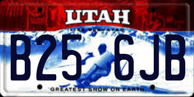 UT license plate B256JB