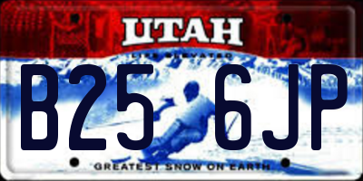 UT license plate B256JP