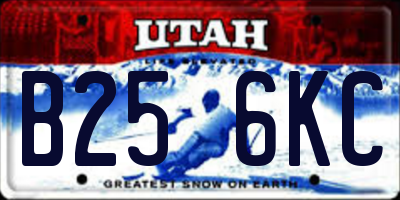 UT license plate B256KC