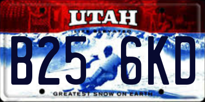 UT license plate B256KD
