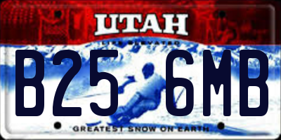 UT license plate B256MB