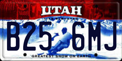 UT license plate B256MJ