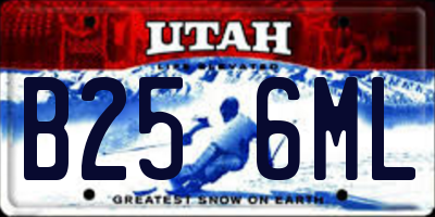 UT license plate B256ML