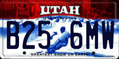 UT license plate B256MW