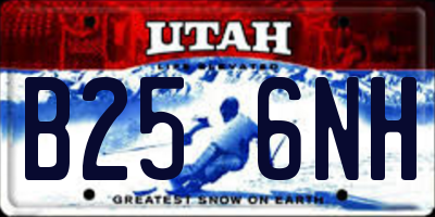 UT license plate B256NH