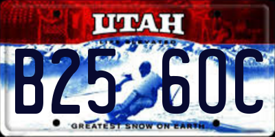 UT license plate B256OC