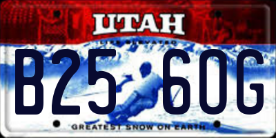 UT license plate B256OG